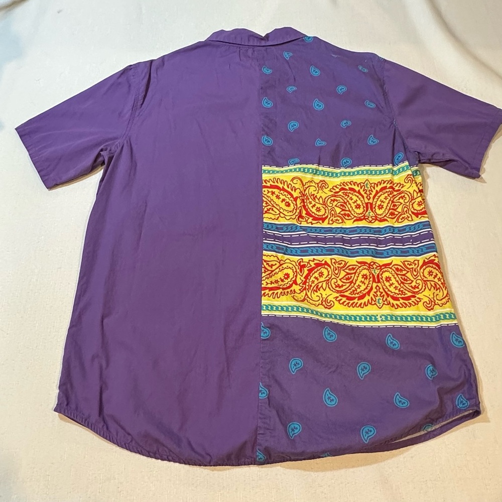 Crooks & Castles Patchwork Paisley Button Up Shirt L - Picture 9 of 10